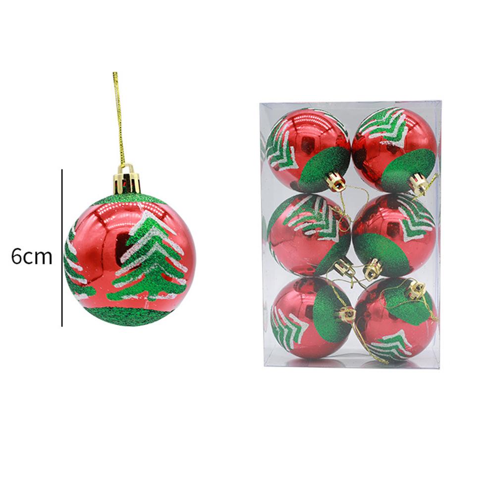 Weihnachtskugeln, 6 Stück 6 cm/ 2,36 Zoll Christbaumschmuck Bruchsicher Weihnachtskugeln Weihnachtsbaumkugeln Weihnachtsdeko für Zuhause