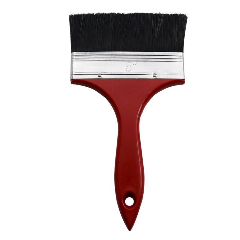 1-6 Inch Red Handle Hog Bristle Paint Brush, Durable & Shed-Resistant
