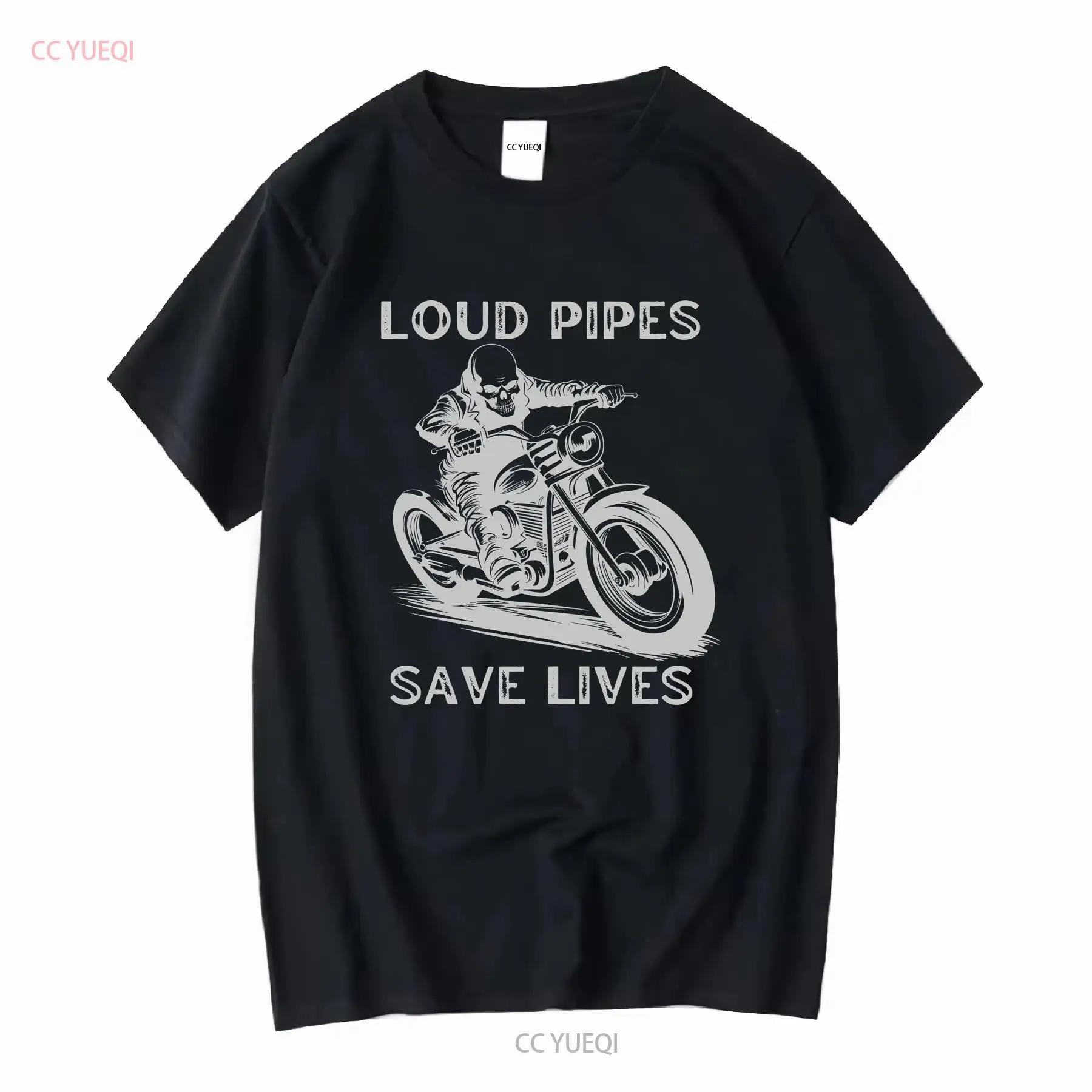 T-shirt moto ? Loud Pipes Save Lives ? pour homme, dr?le, pour anniversaire, pour mari, de la part de sa femme, manches longues ou courtes, vintage, d S