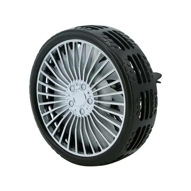 

Car Multi-function Electric Fan Car Air Outlet Center Console Large Wind Mute Mini Fan Home Car Fan Dual-use 3-speed Adjustable
