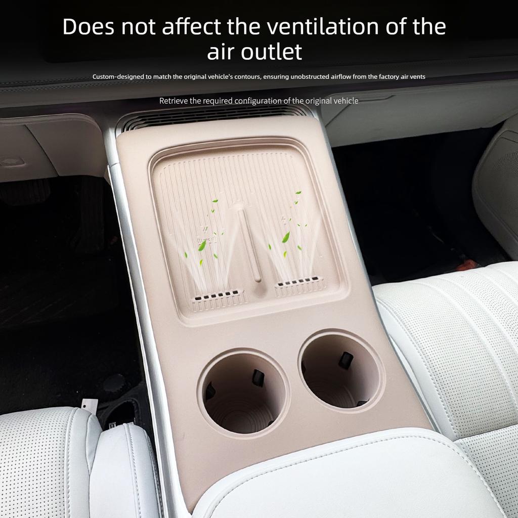 For XPENG G9 24-25 Car Integrated central control silicone pad Wireless water filling cup holder Scratch resistant Accessories
