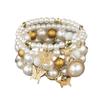 B15 Exaggeration Acrylic Beads Chain Bracelet Set Women Tree Exquisite Bangle Female Bohemian Jewelry Exquisite Trend Accessorie