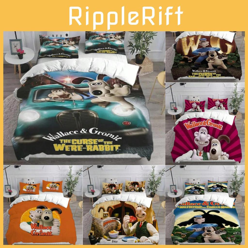 Bedding Wallace Gromit Sets Comforter Quilt Bed Cover Duvet Cover Pillow Case