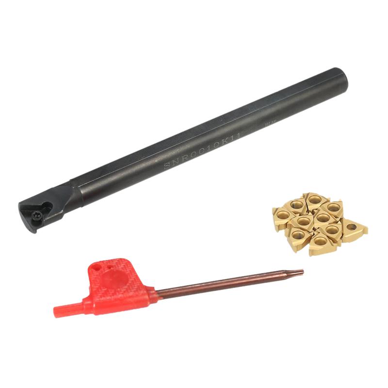 SNR0010K11 Lathe Threading Boring Turning Tool Holder With 10Pcs 11IR A60