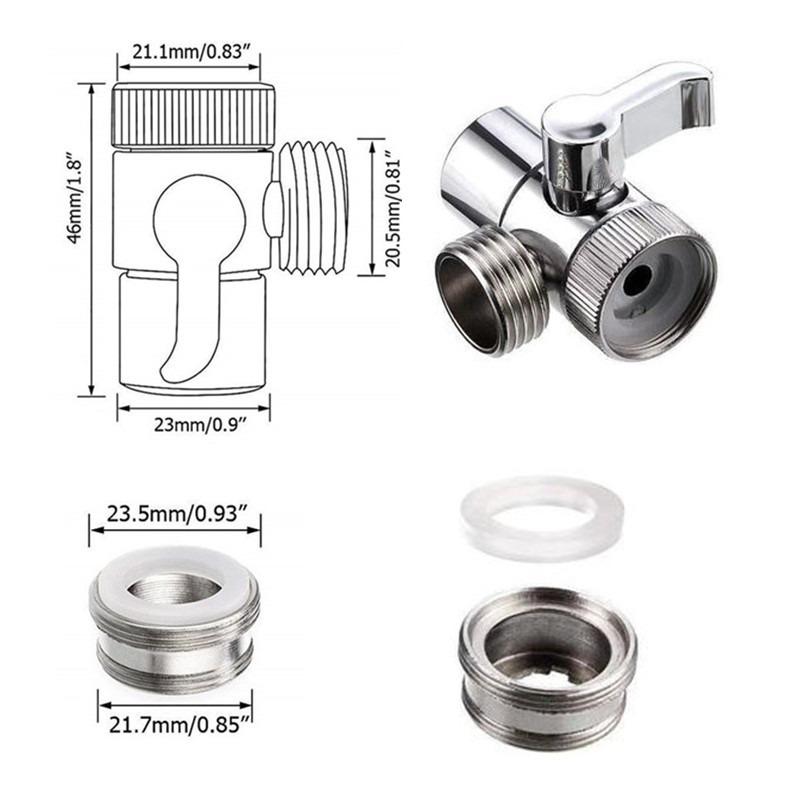Adattatore Rubinetto M22 M24 ion Cucina Lavello Divisore Valvola Deviazione Rubinetto Acqua o per Bagno Bidet Doccia per Casa