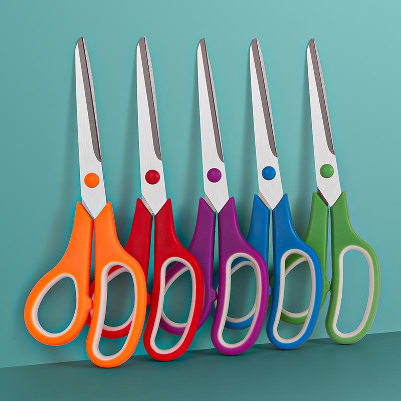 6color Office Scissors,Stainless Steel Scissors Anti Rust,Handmade Paper Cut Diy Domestic Office Student Use,ZS-18