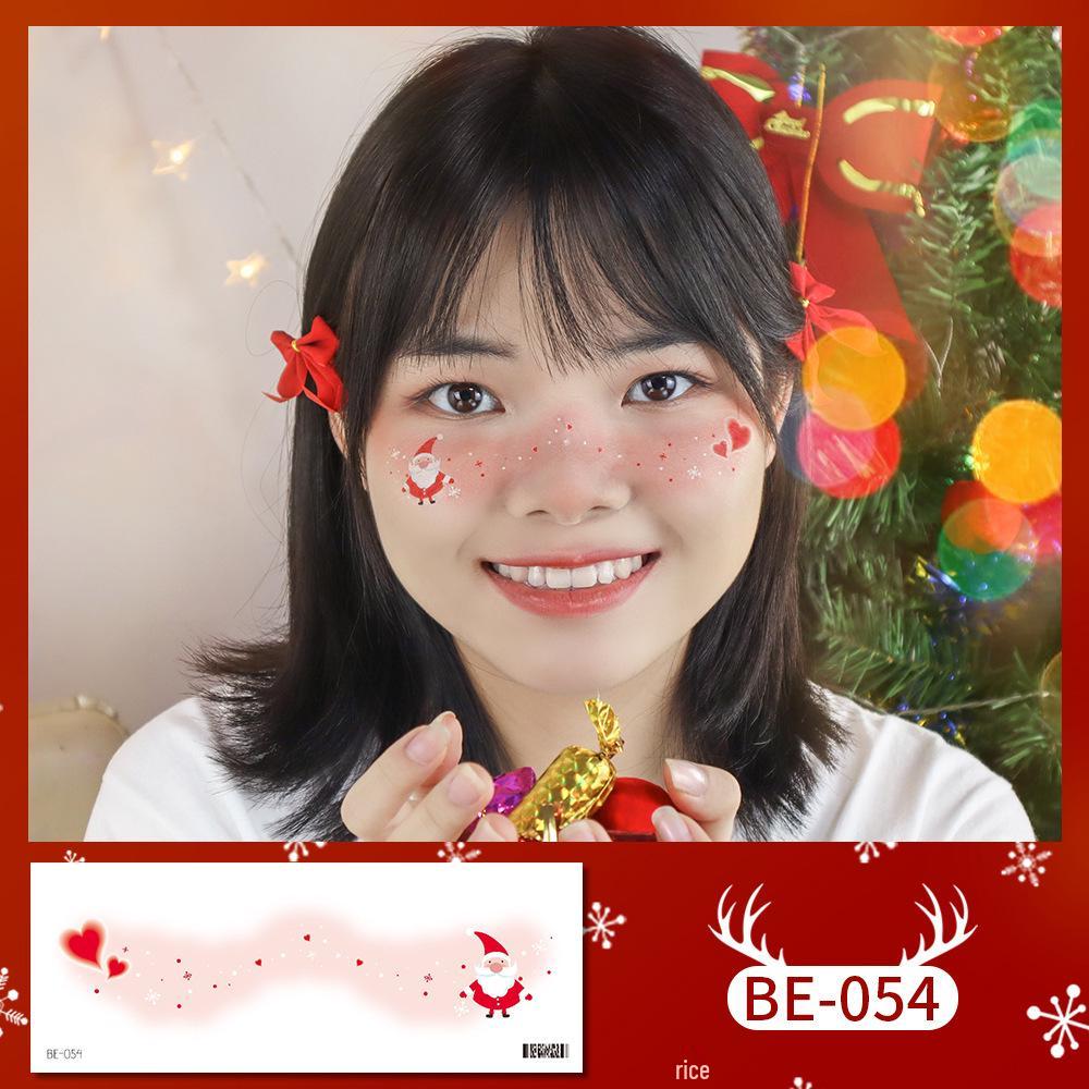 Popular Christmas Makeup Stickers: Waterproof, Long-Lasting, Temperature Sensitive Tattoo Stickers for Parties and Concerts.