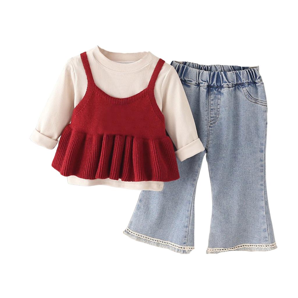 Kids Casual Long-Sleeve Set, Comfortable Daily Wear Outfits