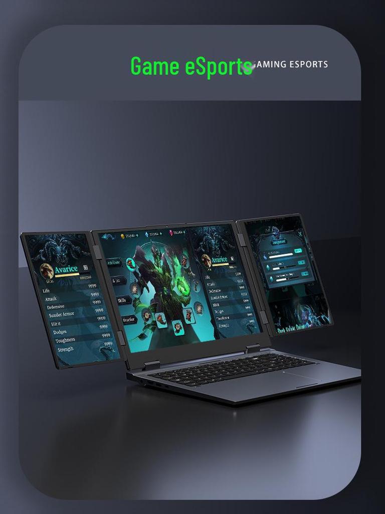 Three-Screen Foldable Laptop for Stock Trading, Business & Office - Core i7-1260P