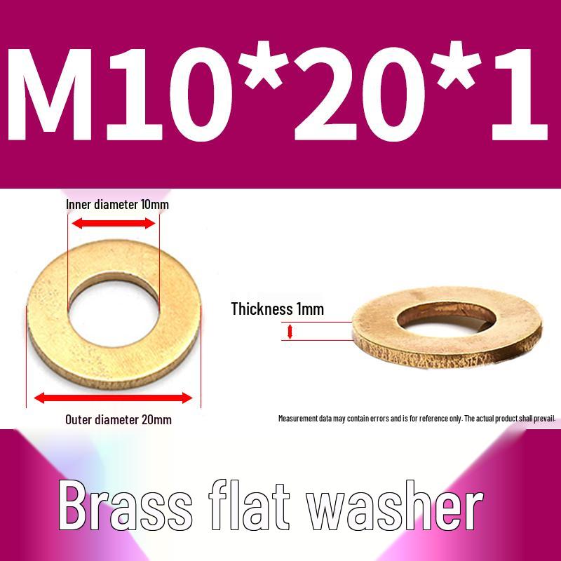 Brass and Copper Shim Washers: Sizes M2-M20