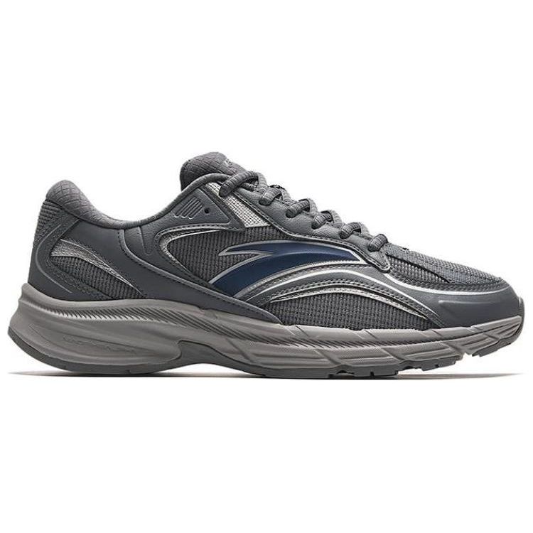 Anta Comfortable Shock Absorbing Wear Resistant Low Top Running Shoes Men Sneakers Dark-Gray 912325592-3