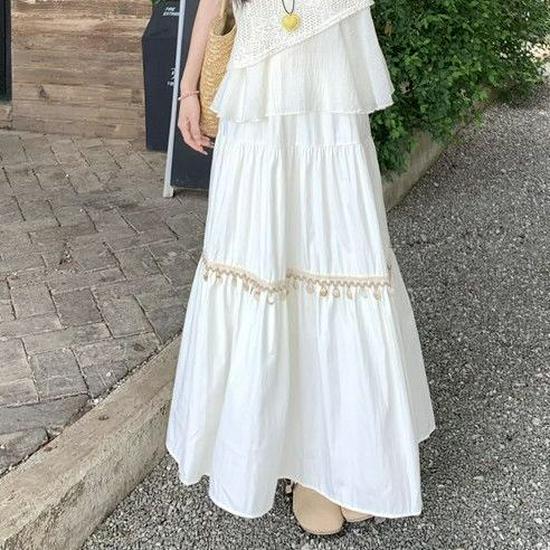 2025 Summer Ethnic Chinese Retro Hollow Camisole Dress Set - Sleeveless, High Waist, Two-Piece
