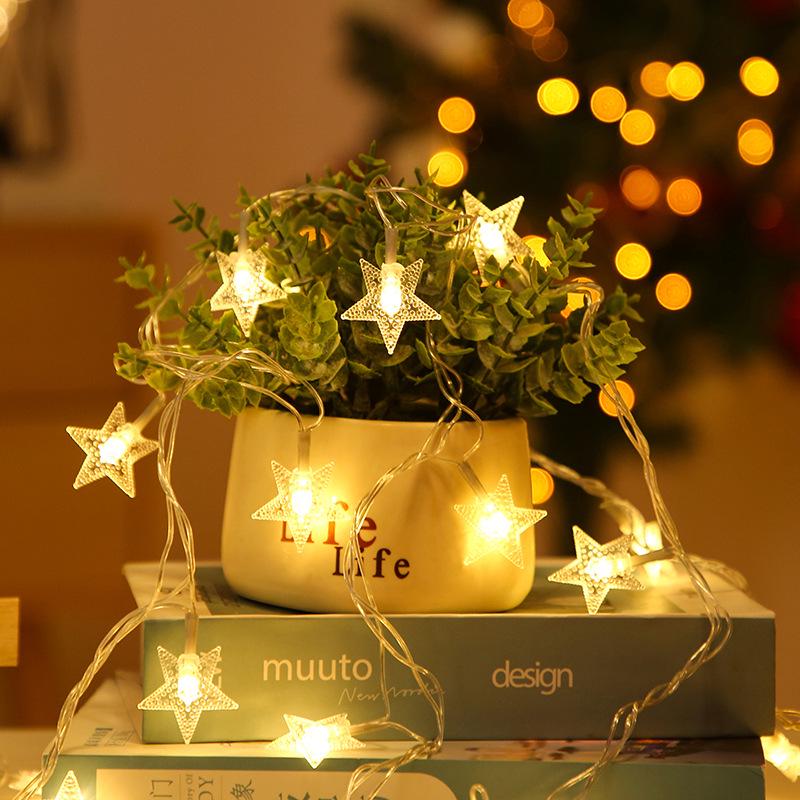 

New Year Star Fairy String Lights with Remote Control - LED Decorative Holiday Lights & Gift 1.5m 10 LED Battery