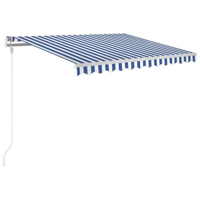 Exclusive House - Automatic Retractable Awning 300x250 Cm Blue and White