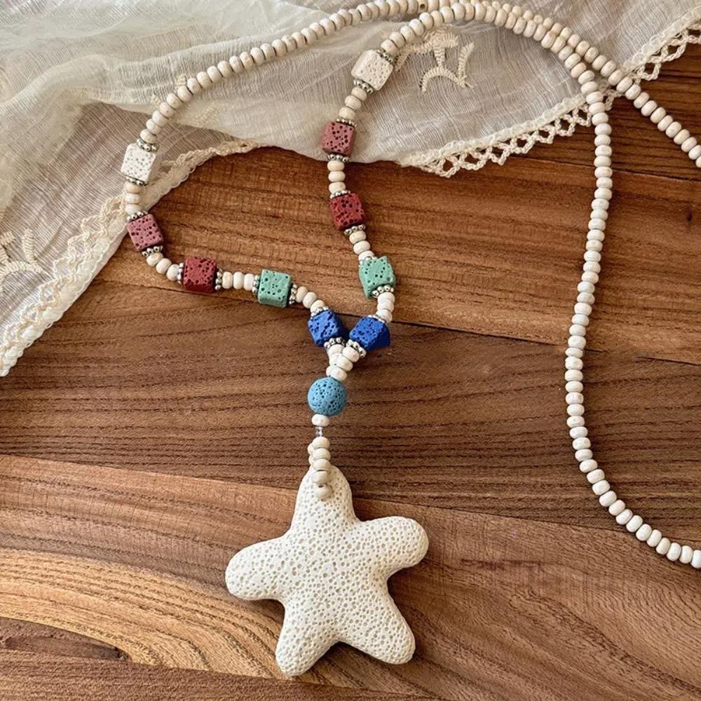 

Sweet Love Stone Necklace Bead Seaside Vacation Choker Fashion Dopamine Color Necklace Summer Style2