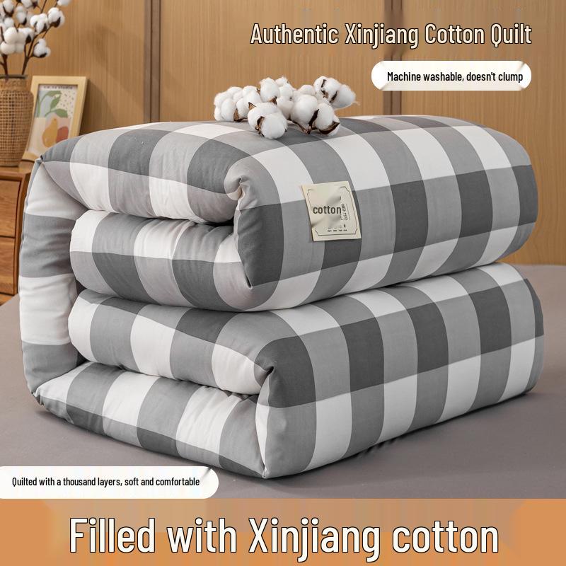 Xinjiang Katoen Dekbed: Dik, Warm, Machinewasbaar, voor Alle Seizoenen - Ideaal voor Lente, Herfst, Winter, Enkele & Dubbele Maten