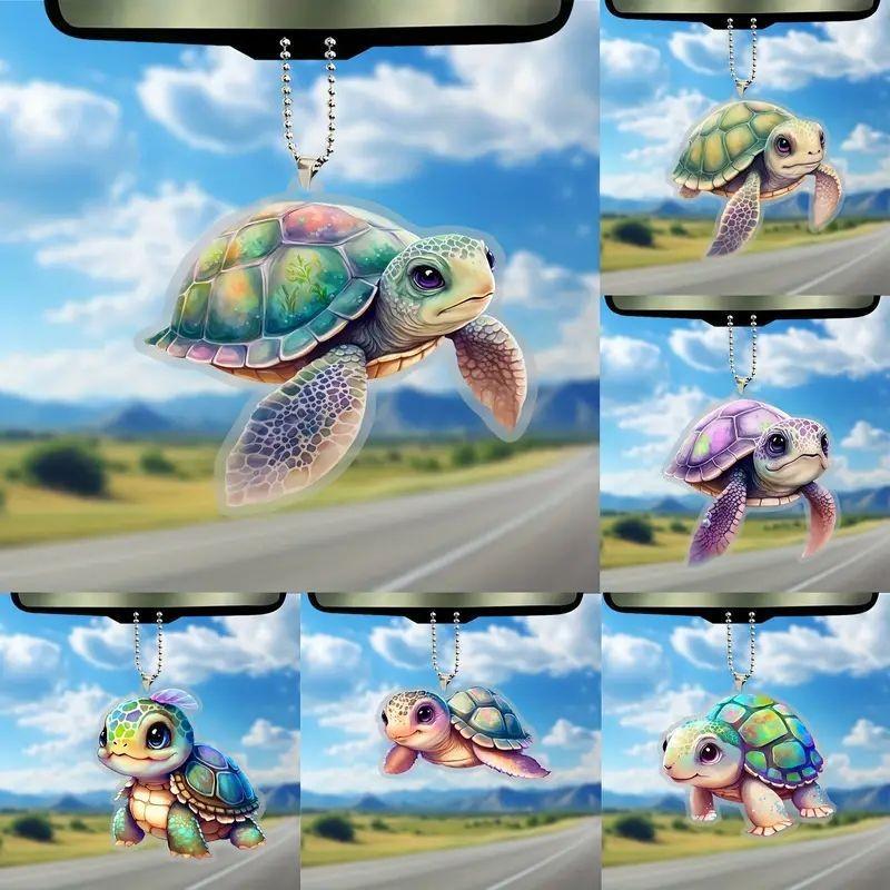 Colorful Acrylic Car Hanging Decor Cute Cartoon Style Home Decoration Accessories