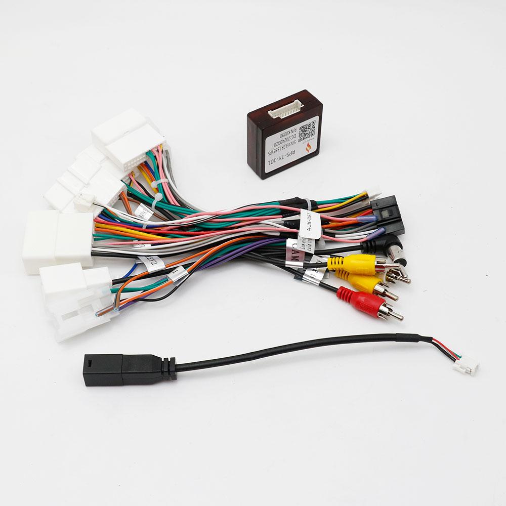 Car 16 Pin Android Wire Harness Power Cable Adapter With Canbus For Toyota Levin RAV4 Camry Highlander Prius Corolla