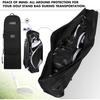 Golf Club Cover Backpack Golf Travel Cover with Casters and Removable Shoulder Strap Perfect for Outdoor Activities and Sports Black Golf Travel Cover