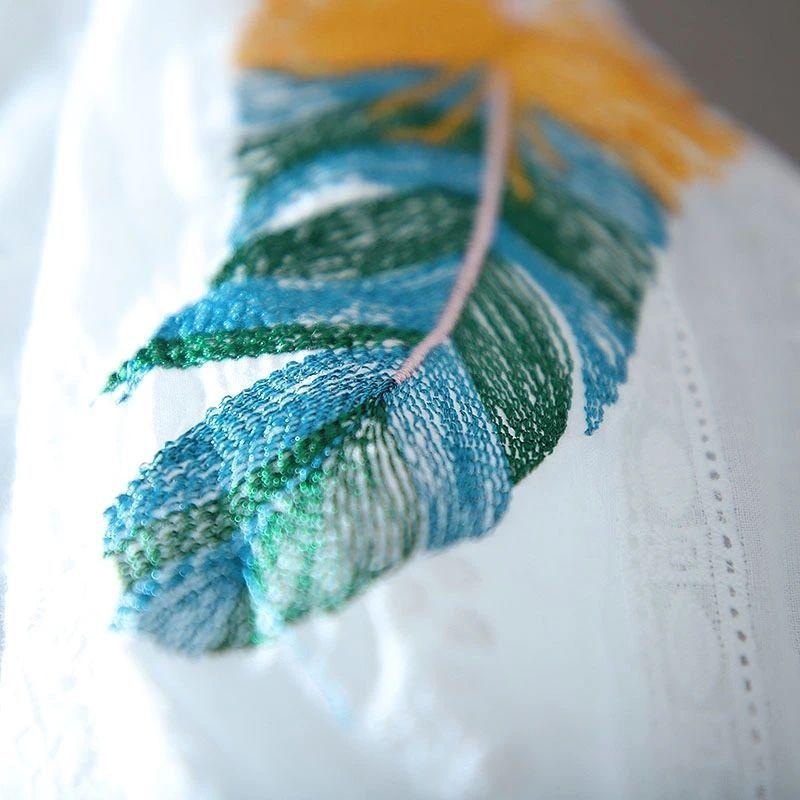 Summer Loose Cotton Blouse Lace V-neck Embroidered Balloon Sleeve Shirt Women's Top