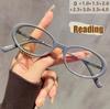 New Oval Thick Frame Reading Glasses Anti Blue Light Literary Simple Design for Elderly JH5002