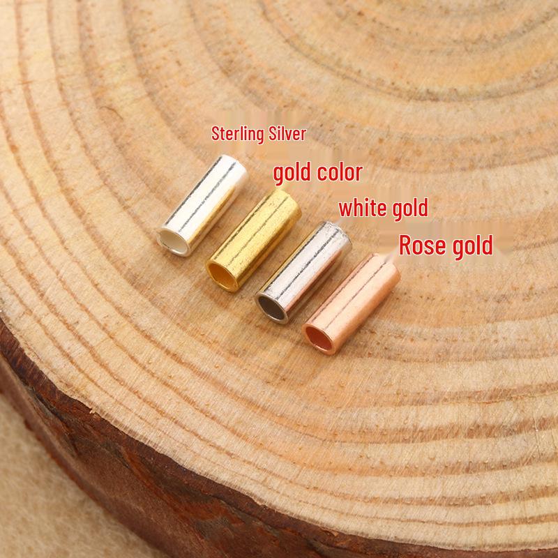 Tingxiang S925 Sterling Silver DIY Jewelry Repair Tube for Necklaces and Bracelets