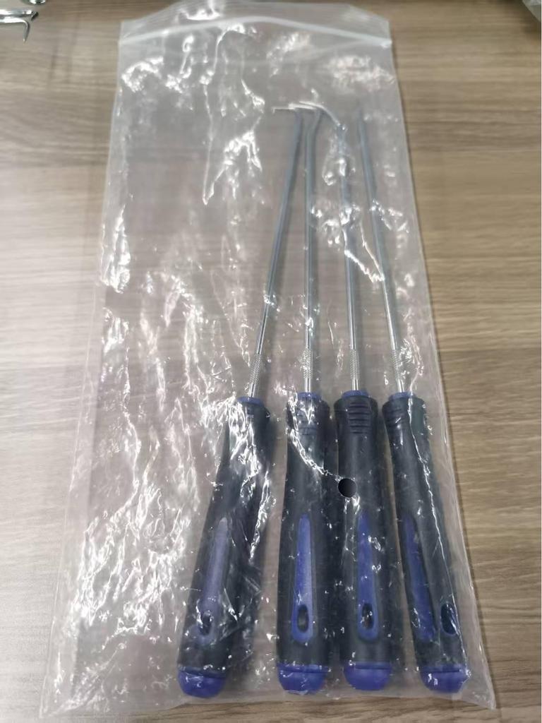 4-Piece Oil Seal Hook Set for Auto Repair - O-Ring Puller & Remover Tools