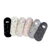 Summer Lightweight Mesh Boat Socks for Women with Floral Patterns, Shallow Cut, Invisible Design, Anti-slip, Non-slippery, Breathable Short Socks