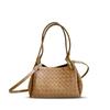 Nuova borsa a secchiello media in pelle di paracadute intrecciata portatile popolare transfrontaliera da sotto l'ascella alla moda borsa a tracolla messenger da donna