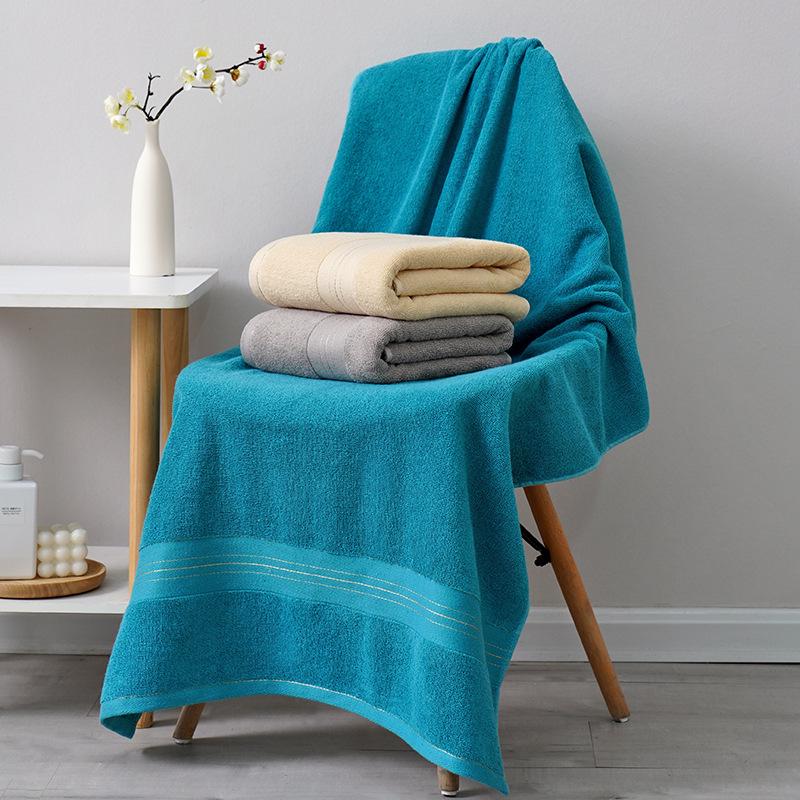 Cotton Extra Quickdry Pure Large Bath Towel For Women Men Absorbent With Gold Thread