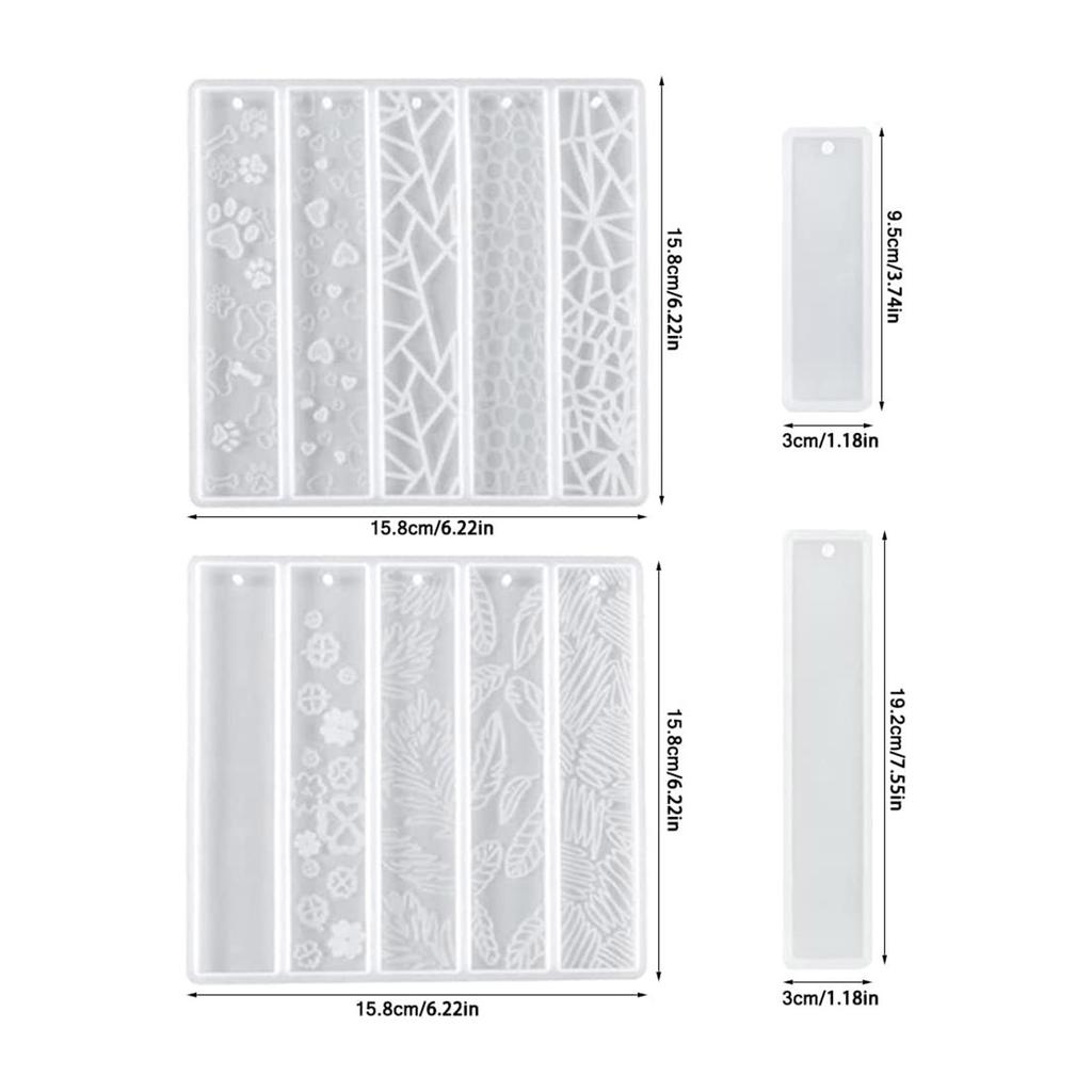Rectangle Silicone Bookmark- Mold DIY Bookmark- Mould Making Epoxy Resin Jewelry DIY Craft Silicone Transparent Mold