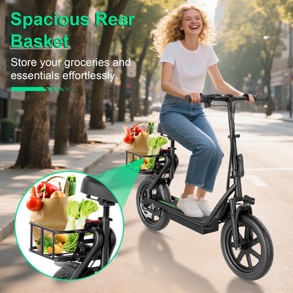 ESBS/ESBSPRO 500W Electric Scooter 54.6V10.4Ah/22.5Ah Large Capacity Battery 45/100KM Long Range 35km/h 14Inch EScooter