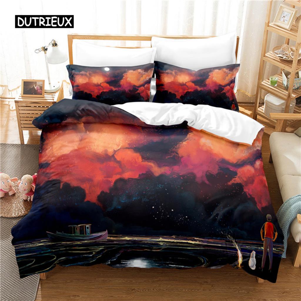 Soft And Comfortable Stylish Pattern Duvet Cover Set With Duvet Cover And Pillowcases King Queen Twin Sizes For Boys Girls And Kids