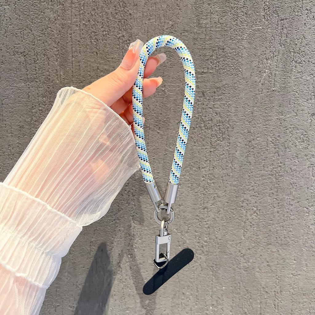 Popular Mobile Phone Lanyard Strong 8mm Nylon Rope Wrist Portable Keychain Bag Pendant Anti-loss Short