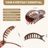 French Oval Hair Claw Clip for Women Leopard Matte Curved Flat Styling Barrettes Acrylic Lying Down Hair Accessories New Design