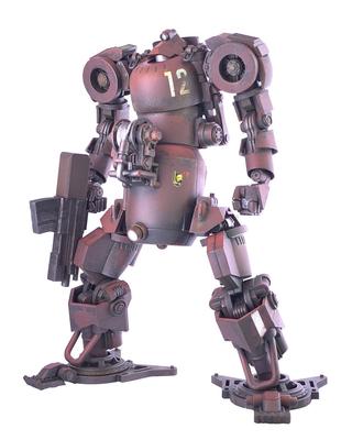 Cavico Kamp Riesen Mars Humanoid Heavy Machine Series Type III Humanoid Heavy Machine, Late Production Type/Oxide Red, 1/35 Scale, Approximately 14cm