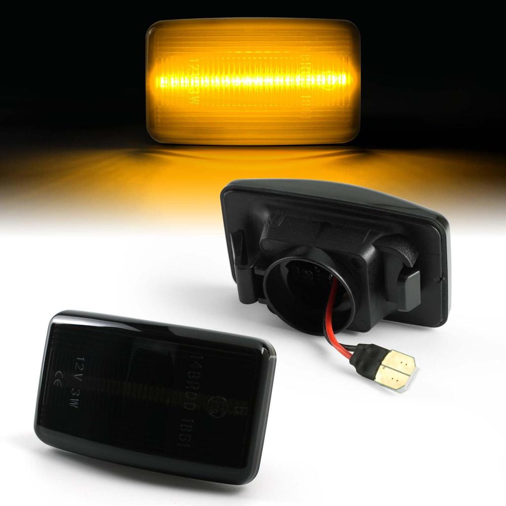 NEIFILES Land Cruiser 80 Series Side Corolla Lexus LS400 Sequential Turn Signal Front Bumper Fender High Brightness Marker, Wagon, Lamp, (Smoked Lens)