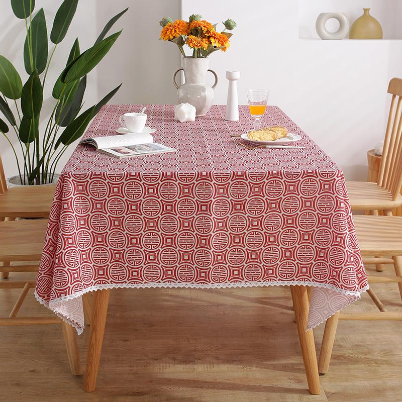 Henggang Pastoral Print Table Cloth Home Restaurant Rectangular Table Cloth Book Tablecloth Fabric Tablecloth