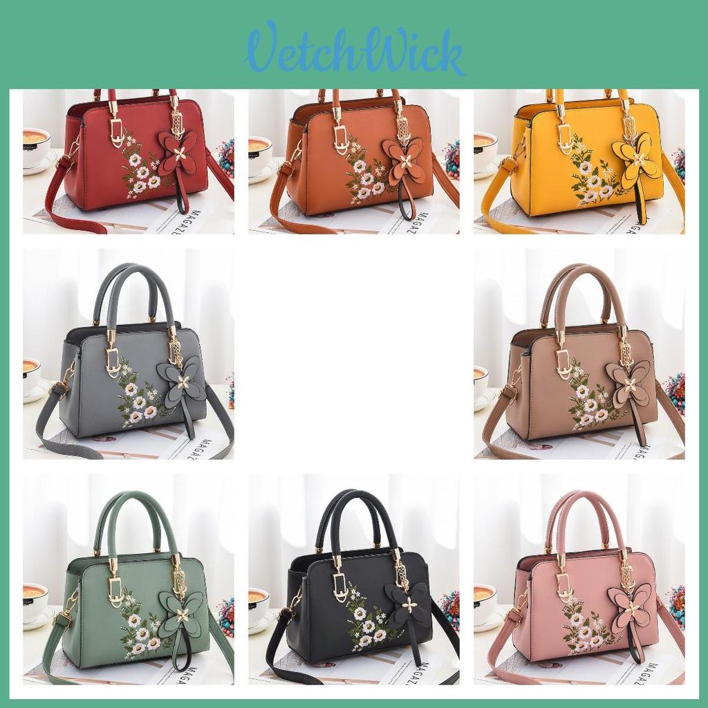 2023 New Fashion Single Shoulder Bag Large Capacity Soft Leather Handbag Embroidered Soft Leather Slant Bag