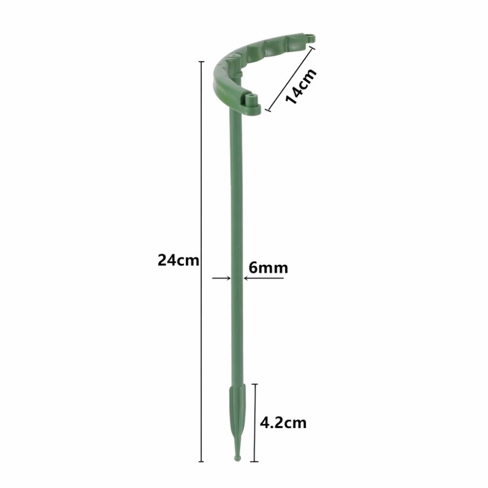 

6pcs Set Greenhouse Arrangement Plant Support Pile Stand Plastic Bonsai Fixed Rod Garden Tool 24*14cm