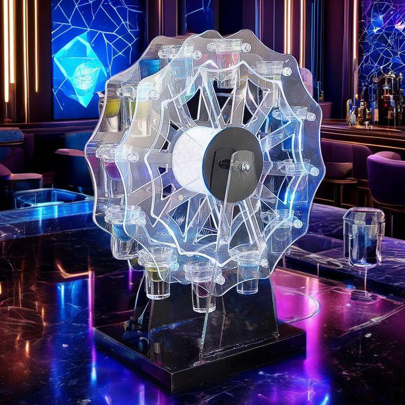 Engravable Ferris Wheel Wine Rack with Luminous Cup Holder Engravable New Ferris Wheel without Cup