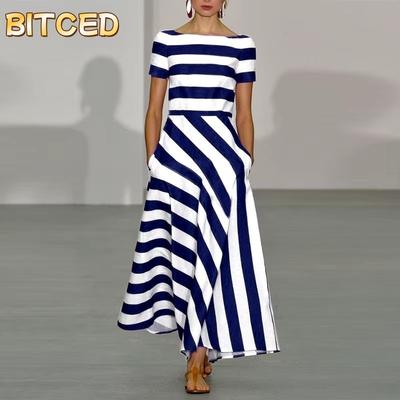 Damenmode Sommer Frühling Kurzarm Freizeitkleider