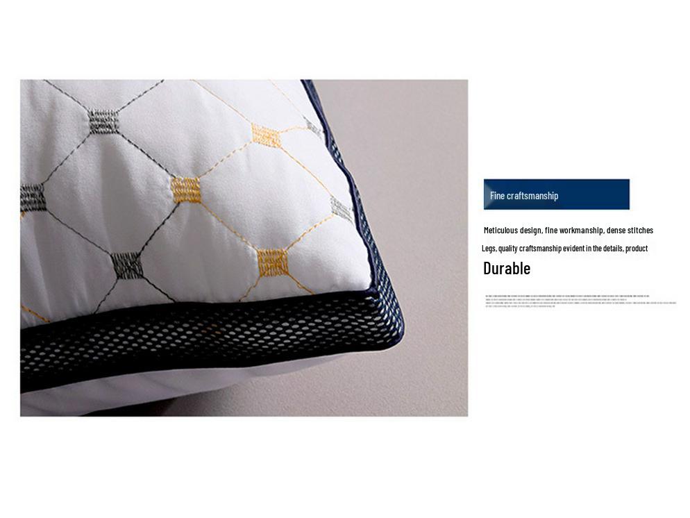 Hotel Quality High and Low Pillows - Durable, Neck Supportive Pillow Inserts for Home, Dormitory, or B&B Use