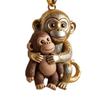 Punch The Monkey Halskette Niedlicher Baby-Makake Orang-Utan Anhänger Halskette Damen Herren Schmuck Tasche Umarmung Geschenk für Freunde Geliebte