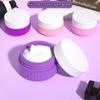 1/4Pcs Toiletry Travel Container Silicone Refillable Cream Jar Travel Container With Transparent Bag Leak Proof Travel Accessory