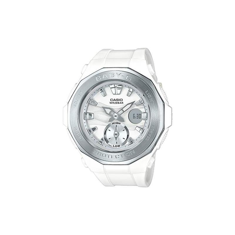 

Casio BABY-G theme series street style tide moon phase multi-functional sports watch quartz movement resin strap Japanese and Korean watch BGA-220-7A серебряный