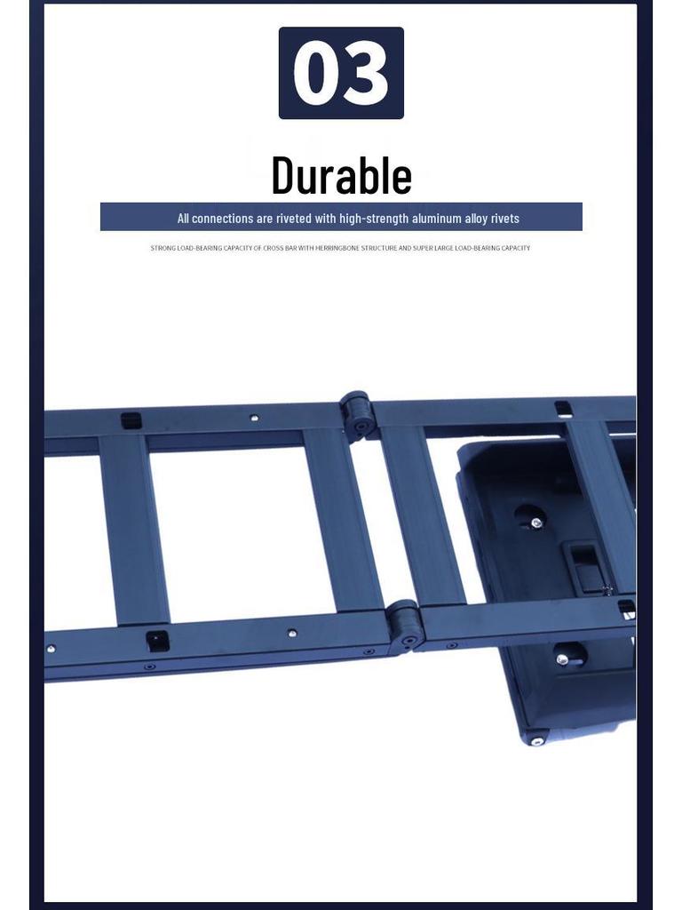 Dual-Sided Wrangler Climbing Ladder for Off-Road Vehicle Roof Racks