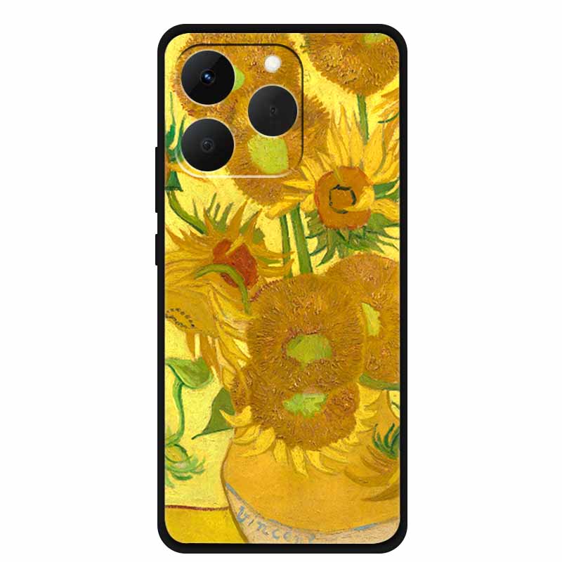 Case For OPPO Realme 15T Embossed Blossoms Funda 3D Relief Flowers Coque Silicone Soft Phone Cover For Realme 15 T 5G Bumper