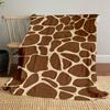 1PC Giraffe Print Animal Skin PatternOutdoor Flannel Blanket - Soft Plush Decor for Picnics, Camping, Bedroom, Playroom, Office, or Lunch Break 1269A