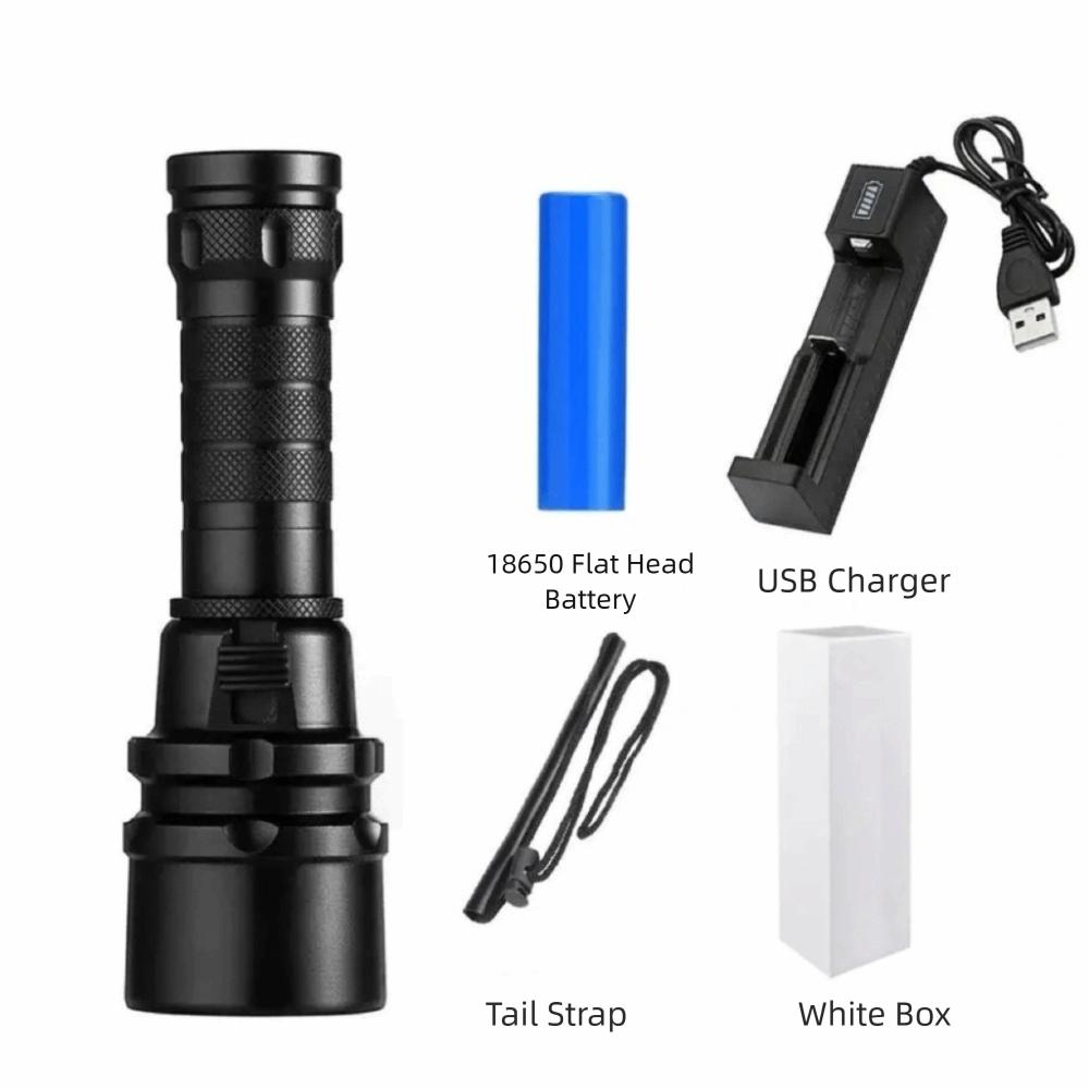 IP68 Waterproof Professional Diving Light High Power LED Diving Flashlight  Outdoor Activities